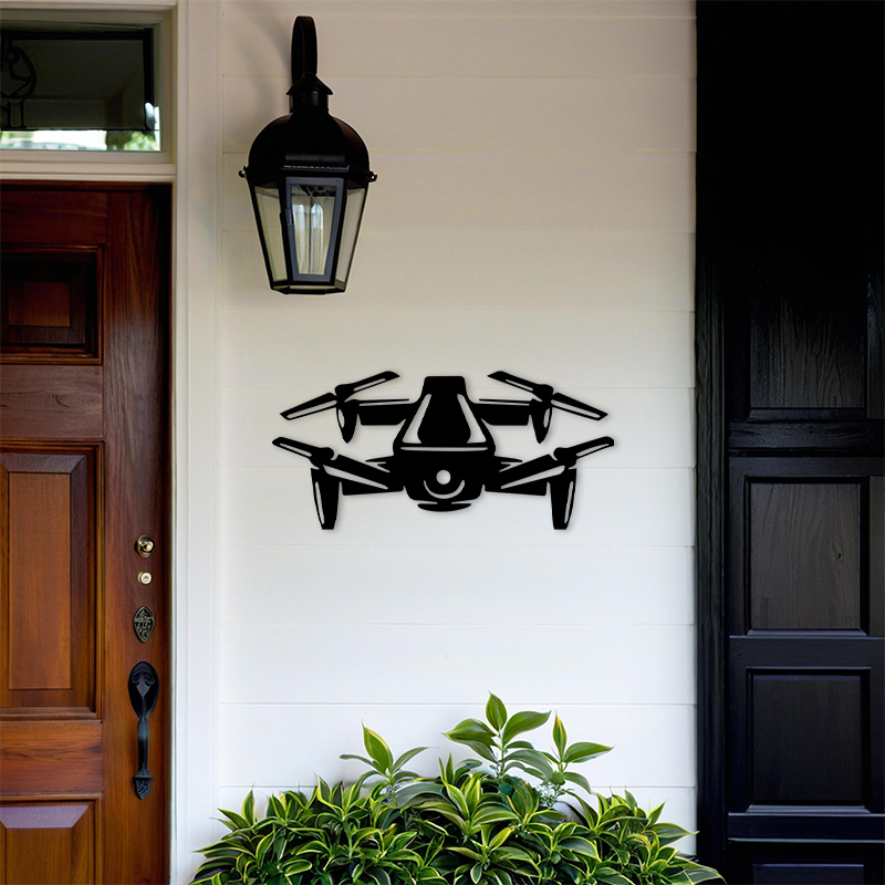 2D Düz Drone Silüeti Metal Duv - Office Tech Gifts incelemesi ve fiyatı